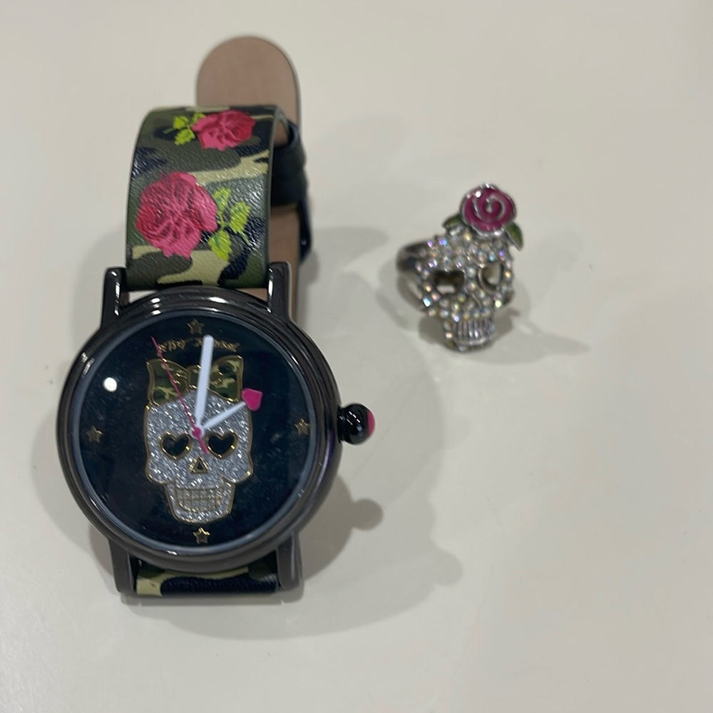 Betsy Johnson ring and watch